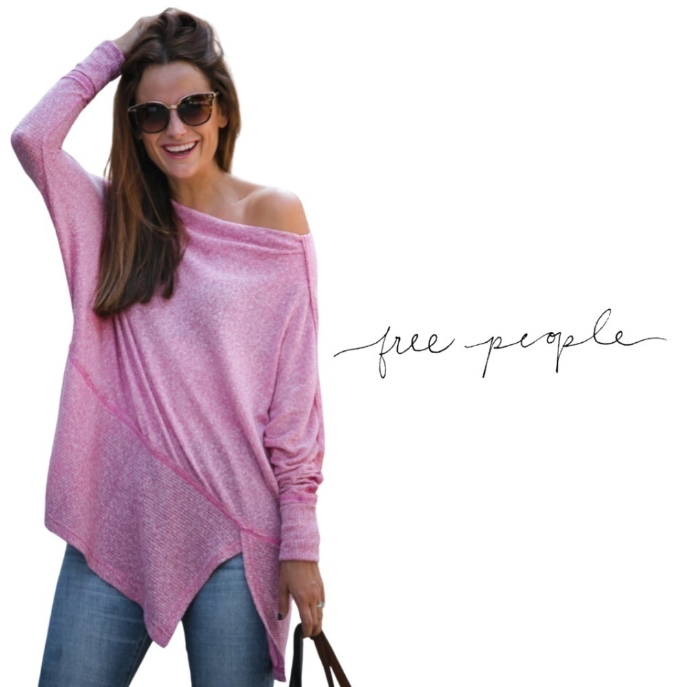Free People We The Free London Town Thermal Sweater - Pink - Size XS